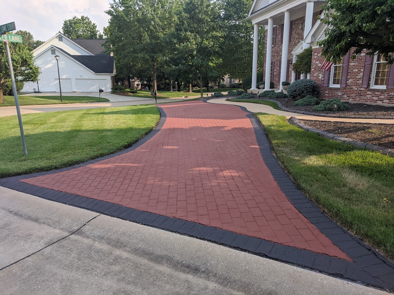 Decorative residential driveway