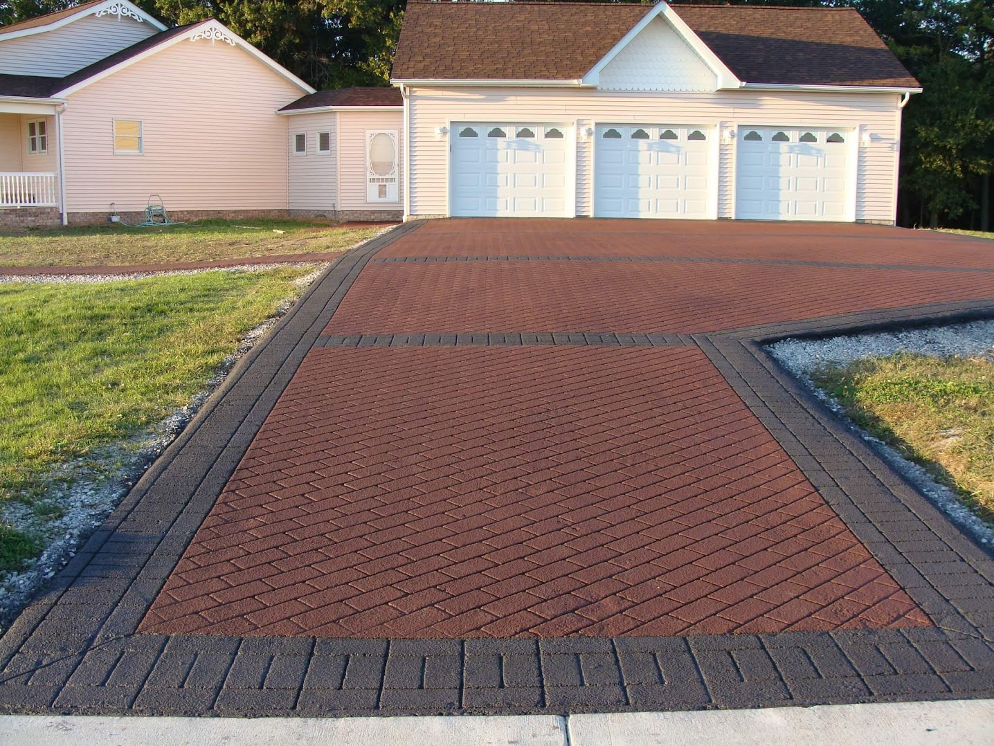 StreetPrint decorative stamped asphalt pattern that looks like brick or stone